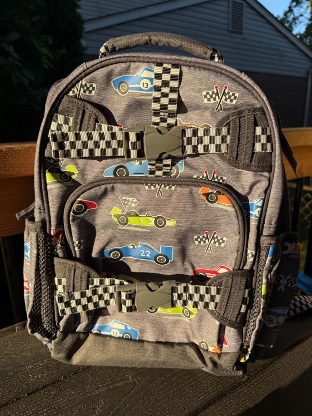 Race Cars Glow-In-The-Dark Mackenzie Backpack Pottery Barn Kids